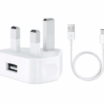 Picture of UK 3-Pin USB Wall Charger Adapter – Single USB-A Mains Plug for Smartphones, Tablets & USB Devices (White)