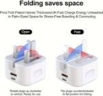 Picture of 20W USB-C Fast Charger Plug with 2M Cable – Dual Port PD Fast Charging Adapter for iPhone 17/16/15, Samsung Galaxy & USB-C Devices