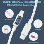 Picture of 20W USB-C Fast Charger Plug with 2M Cable – PD 3.0 Fast Charging Wall Adapter for iPhone 17/16/15 & Samsung Galaxy S25/S24