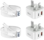 Picture of 20W USB-C Fast Charger Plug with 2M Cable – PD 3.0 Fast Charging Wall Adapter for iPhone 17/16/15 & Samsung Galaxy S25/S24