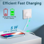 Picture of UK 3-Pin USB Wall Charger Plug – Single USB-A Mains Adapter for Smartphones, Tablets & USB Devices (White)