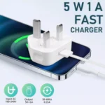 Picture of 5W USB Power Adapter Charger Plug - Wall Socket For iPhone 14 /13/12/11 Pro/XS/XR/X