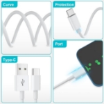 Picture of USB 3.1 Type-C Fast Charging Cable 1M – USB-A to USB-C Data Sync Charger for Huawei, Honor & USB-C Devices