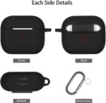 Picture of AirPods 3rd Generation Silicone Case Cover with Carabiner – Shockproof Protective Skin (LED Visible)