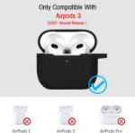 Picture of AirPods 3rd Generation Silicone Case Cover with Carabiner – Shockproof Protective Skin (LED Visible)