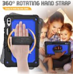 Tablet case showing 360 degree rotating hand strap