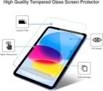 Clear tempered glass protector for Apple tablet display