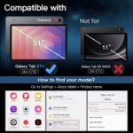 9H tempered glass for Galaxy Tab S11