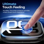 Bubble free installation Apple Watch 46mm screen protector application