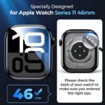 Ultra thin screen protector for Apple Watch Series 10 46mm bubble free