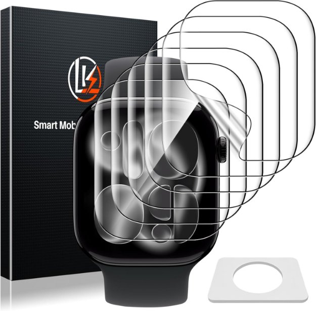 Apple Watch Series 11 46mm screen protector clear TPU film installed