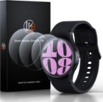 Samsung Galaxy Watch 7 40mm tempered glass screen protector installed