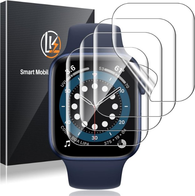 Apple Watch 41mm screen protector clear TPU film installed