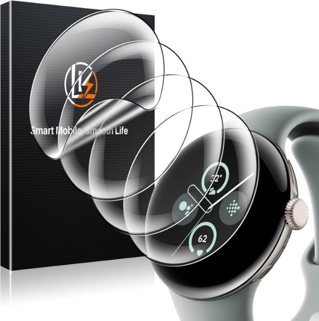 Google Pixel Watch 3 screen protector TPU film installed