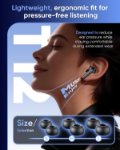 Deep bass stereo wireless earbuds with ergonomic design