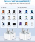 Picture of 2 Pack  20W PD USB C Charger Plug Fast Charge with 3M USB C Cable for iPhone– Fast Charging Lightning Cable UK