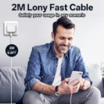 Picture of 20W iPhone Charger Plug USB-C PD Fast Charging Adapter UK – Type-C Power Adapter  with 2M USBC to Type-C Charging Cable