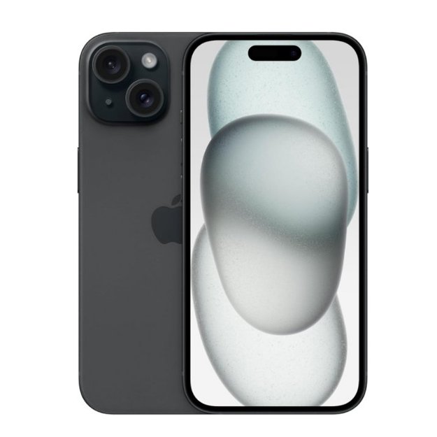 Apple iPhone 15 Black Front Display View