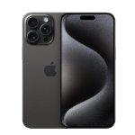 Apple iPhone 15 Pro Max Black Titanium front display view