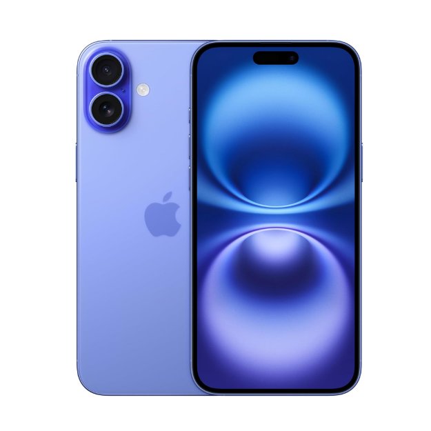 Apple iPhone 16 Ultramarine front display view