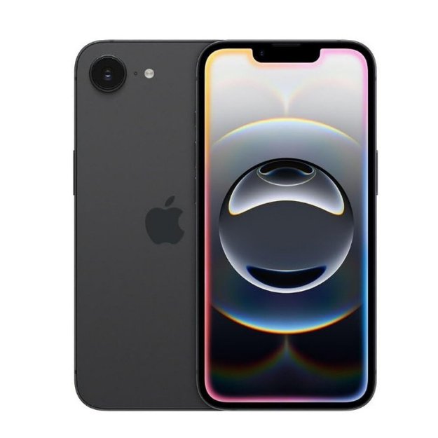 Apple iPhone 16e Black front display view