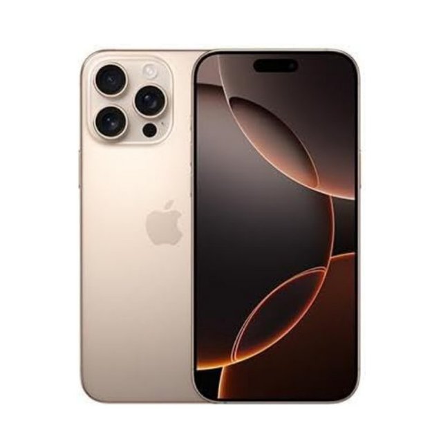 Apple iPhone 16 Pro Max Desert Titanium front display view