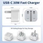 Picture of 30W iPhone Fast Charger USB-C Plug – PD Super Fast Charging Adapter UK for iPhone & iPad