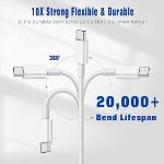 Picture of 2 Pack USB-C to USB-C Cable 1M 60W Fast Charging – Type C Charger Cable UK