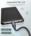 Picture of 2 Pack USB-A to USB-C Cable 3M Fast Charging – Long Type C Charger Cable UK