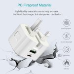 Picture of 20W Dual Port iPhone Charger Plug USB-A & USB-C – PD Fast Charging Adapter UK