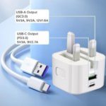 Picture of 20W Dual Port iPhone Charger Plug USB-A & USB-C – PD Fast Charging Adapter UK