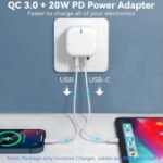 Picture of 20W Dual Port iPhone Charger Plug USB-A & USB-C – PD Fast Charging Adapter UK