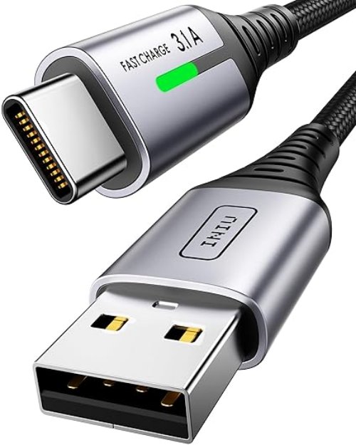 Picture of USB-A to USB-C Cable 2M Fast Charging 3.1A QC 3.0 Braided – Type C Charger Cable UK