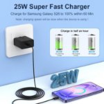 Picture of 2 Pack 25W USB-C Samsung Fast Charger with 3M Cable – Super Fast Charging Plug UK