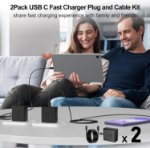 Picture of 2 Pack 25W USB-C Samsung Fast Charger with 3M Cable – Super Fast Charging Plug UK