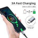 Picture of 2 Pack USB-A to USB-C Cable 6FT Fast Charging – Braided Type C Charger Cable UK