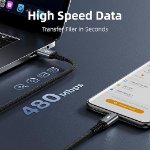 Picture of 2 Pack USB-A to USB-C Cable 6FT Fast Charging – Braided Type C Charger Cable UK