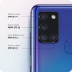 Blue color android phone back design