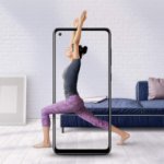 Quad camera setup on back of mobile phone