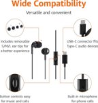 Picture of USB-C Wired Earbuds with Microphone – In-Ear Headphones Type C Earphones UK