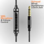 Picture of Wired Earphones with Microphone & Volume Control – Bass In-Ear Headphones UK