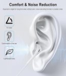 lightweight in ear earphones white design