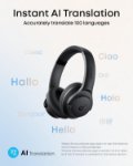 Over ear headphones with deep bass audio