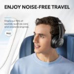 Noise cancelling headphones with cushioned ear cups