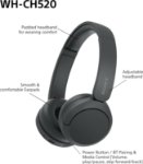 Black on ear headphones sleek design