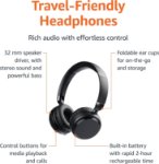 Lightweight over ear headphones black color