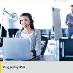 Wired VoIP headset with noise cancelling design