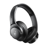 Wireless over-ear headphones black foldable design