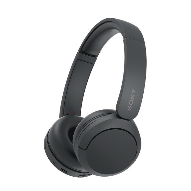 Wireless black on-ear headphones lightweight design