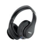 Foldable wireless over ear headphones black